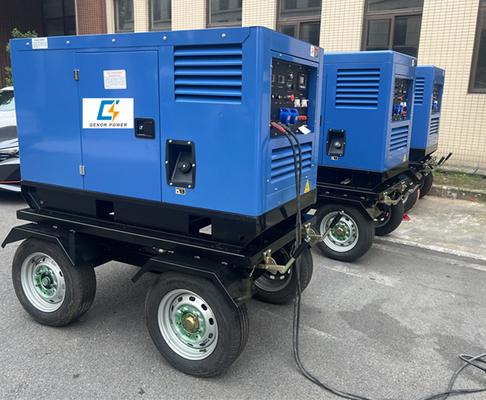 Tekerlekli seyyar 500A DC kaynak makinesi Elektrotlu (Stick) Mig Ark 450A dizel motorlu kaynak jeneratörü