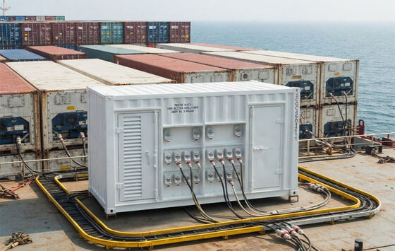 Ağır Hizmet Tipi Deniz Güverte Güç Paketi 460V Reefer Fiş Soketleri Dizel Jeneratör Thermo King Jeneratör Soğuk Zincir Lojistiği için