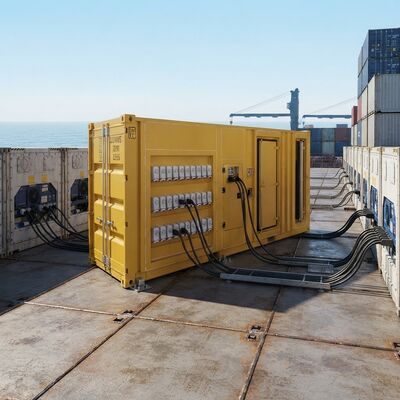 Refrigerasyon Gemisi Güç Paketi 20 adet Reefer Soket Fişi jeneratör 350 kW Deniz Tipi Dizel Jeneratör Grubu soğutucu Konteyner için